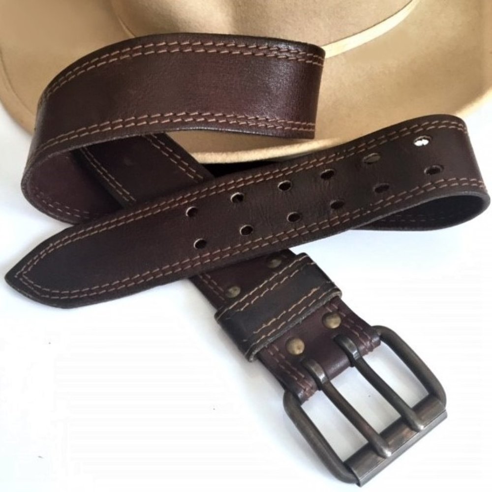 Vintage 1970's Butter Soft Brown Leather Belt (EUC)